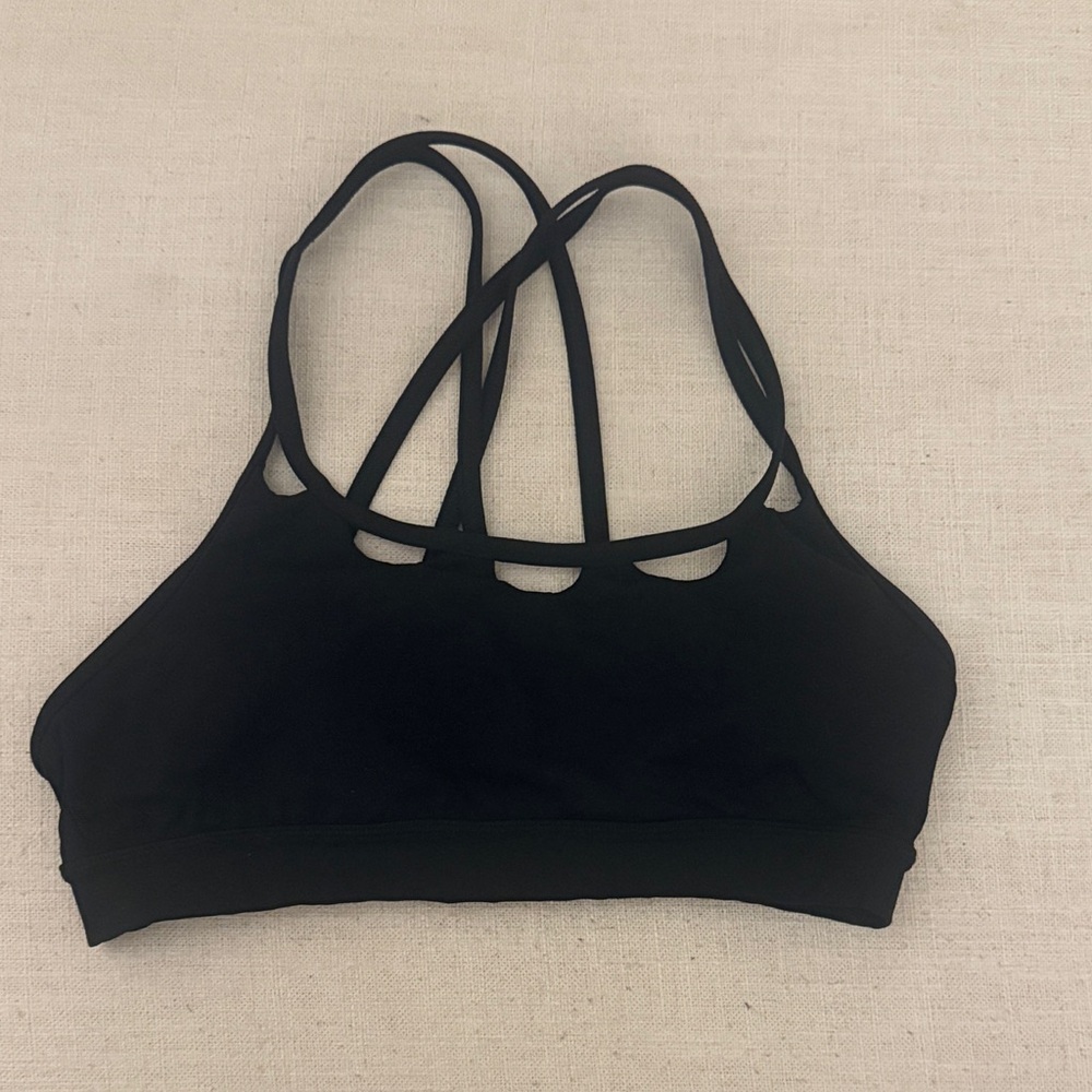 Lululemon Athletica Black Strappy Sports Bra